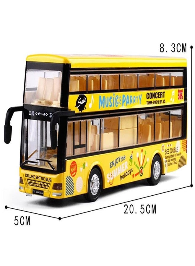 UKAXA Long London Bus Diecast Metal London Bus Open Door Light & Music Model Pull Back Toys for Boy Kids,red - Image 2